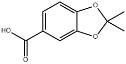 2,2-二甲基-1,2-亚甲二氧基苯-5-羧酸 结构式