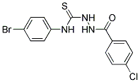 N-(4-BROMOPHENYL)-2-(4-CHLOROBENZOYL)HYDRAZINECARBOTHIOAMIDE 结构式