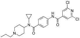 N-[4-CYCLOPROPYL(1-PROPYLPIPERIDIN-4-YL)BENZAMIDO]-2,6-DICHLOROPYRIDINE-4-CARBOXAMIDE 结构式