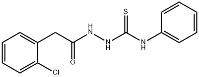 2-(2-CHLOROPHENYL)-N-(((PHENYLAMINO)THIOXOMETHYL)AMINO)ETHANAMIDE 结构式