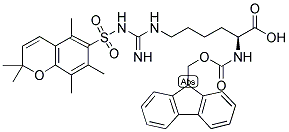 NB-FMOC-NW-(2,2,5,7,8-PENTAMETHYLCHROMANE-6-SULFONYL)-L-B-HOMOARGININE 结构式