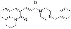 6-[3-(4-BENZYLPIPERAZINO)-3-OXO-(E)-PROPENYL]-2,3-DIHYDRO-5(1H)-BENZO[IJ]QUINOLIZINONE 结构式