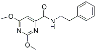 2,6-DIMETHOXY-N-(2-PHENYLETHYL)PYRIMIDINE-4-CARBOXAMIDE 结构式
