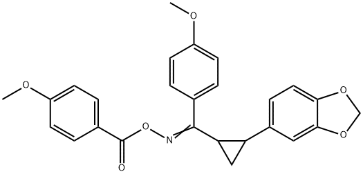 5-(2-[([(4-METHOXYBENZOYL)OXY]IMINO)(4-METHOXYPHENYL)METHYL]CYCLOPROPYL)-1,3-BENZODIOXOLE 结构式