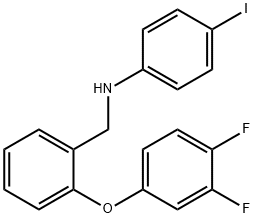 N-[2-(3,4-DIFLUOROPHENOXY)BENZYL]-4-IODOANILINE 结构式
