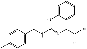 2-([[(4-METHYLBENZYL)AMINO](PHENYLIMINO)METHYL]AMINO)ACETIC ACID 结构式