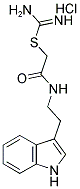 2-AMIDINOTHIO-N-(2-INDOL-3-YLETHYL)ETHANAMIDE, HYDROCHLORIDE 结构式
