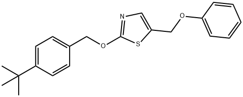 2-([4-(TERT-BUTYL)BENZYL]OXY)-5-(PHENOXYMETHYL)-1,3-THIAZOLE 结构式