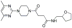 4-[4-(4,6-DIMETHYLPYRIMIDIN-2-YL)PIPERAZIN-1-YL]-4-OXO-N-(TETRAHYDROFURFURYL)BUTANAMIDE 结构式