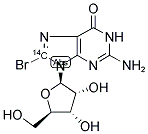 8-Bromoguanosine, [8-14C]- 结构式