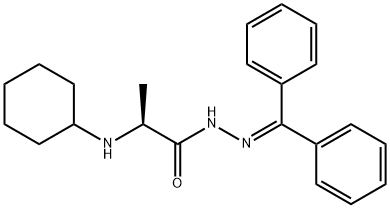 2-(CYCLOHEXYLAMINO)-N'-(DIPHENYLMETHYLENE)PROPANOHYDRAZIDE 结构式