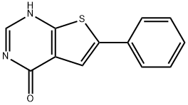 6-苯基-3H-噻吩并[2,3-D]嘧啶-4-酮 结构式