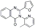 2-(2-Furyl)-3-(3-methylpyridin-2-yl)quinazolin-4(3H)-one 结构式