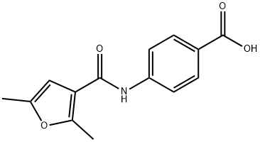 4-[(2,5-DIMETHYL-FURAN-3-CARBONYL)-AMINO]-BENZOIC ACID 结构式