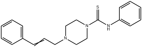 (PHENYLAMINO)(4-(3-PHENYLPROP-2-ENYL)PIPERAZINYL)METHANE-1-THIONE 结构式