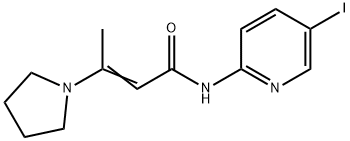 N-(5-IODO-2-PYRIDINYL)-3-(1-PYRROLIDINYL)-2-BUTENAMIDE 结构式