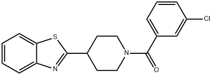 [4-(1,3-BENZOTHIAZOL-2-YL)PIPERIDINO](3-CHLOROPHENYL)METHANONE 结构式