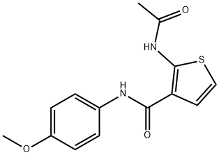 2-(ACETYLAMINO)-N-(4-METHOXYPHENYL)-3-THIOPHENECARBOXAMIDE 结构式