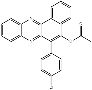 6-(4-CHLOROPHENYL)BENZO[A]PHENAZIN-5-YL ACETATE 结构式