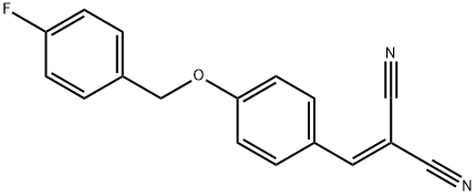 2-(4-((4-氟苄基)氧基)亚苄基)丙二腈 结构式
