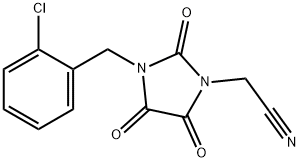 2-[3-(2-CHLOROBENZYL)-2,4,5-TRIOXO-1-IMIDAZOLIDINYL]ACETONITRILE 结构式