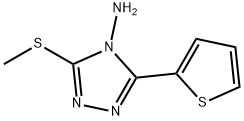 [3-(甲巯基)-5-(2-噻吩)-1,2,4-三唑-4-基]胺 结构式