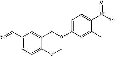 4-甲氧基-3-(3-甲基-4-硝基-苯氧基甲基)-苯甲醛 结构式