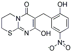 8-HYDROXY-7-(2-HYDROXY-5-NITROBENZYL)-3,4-DIHYDRO-2H,6H-PYRIMIDO[2,1-B][1,3]THIAZIN-6-ONE 结构式