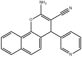 2-AMINO-4-(3-PYRIDINYL)-4H-BENZO[H]CHROMENE-3-CARBONITRILE 结构式