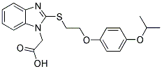 (2-([2-(4-ISOPROPOXYPHENOXY)ETHYL]THIO)-1H-BENZIMIDAZOL-1-YL)ACETIC ACID 结构式