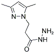 3-(3,5-DIMETHYL-PYRAZOL-1-YL)-PROPIONIC ACID HYDRAZIDE 结构式