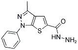 3-METHYL-1-PHENYL-1H-THIENO[2,3-C]PYRAZOLE-5-CARBOXYLIC ACID HYDRAZIDE 结构式