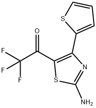 1-[2-AMINO-4-(THIOPHEN-2-YL)-1,3-THIAZOL-5-YL]-2,2,2-TRIFLUOROETHAN-1-ONE 结构式