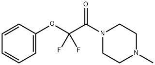 2,2-DIFLUORO-1-(4-METHYLPIPERAZINO)-2-PHENOXY-1-ETHANONE 结构式