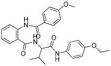 N-{1-[(4-ETHOXYANILINO)CARBONYL]-2-METHYLPROPYL}-2-[(4-METHOXYBENZOYL)AMINO]BENZAMIDE 结构式