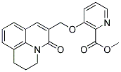 3-[(2,3-DIHYDRO-5-OXO-(1H,5H)-BENZO[IJ]QUINOLIZIN-6-YL)METHOXY]PYRIDINE-2-CARBOXYLIC ACID, METHYL ESTER 结构式