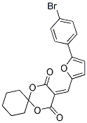3-{[5-(4-Bromophenyl)-2-furyl]methylene}-1,5-dioxaspiro[5.5]undecane-2,4-dione 结构式