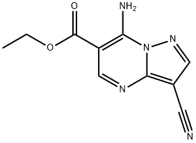 7-氨基-3-氰基吡唑并[1,5-A]嘧啶-6-羧酸乙酯 结构式