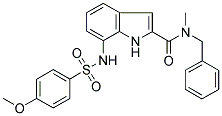 N-BENZYL-7-[((4-METHOXYPHENYL)SULPHONYL)AMINO]-N-METHYL-(1H)-INDOLE-2-CARBOXAMIDE 结构式