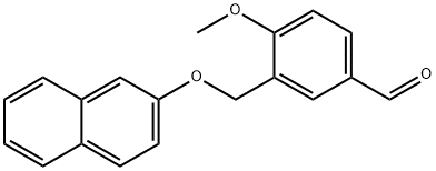 4-甲氧基-3-(2-萘氧基甲基)苯甲醛 结构式