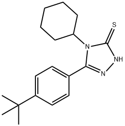 5-(4-叔丁基苯基)-4-环己基-4H-1,2,4-三唑-3-硫醇 结构式