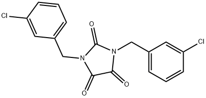 1,3-BIS(3-CHLOROBENZYL)-1H-IMIDAZOLE-2,4,5(3H)-TRIONE 结构式