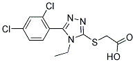 [[5-(2,4-DICHLOROPHENYL)-4-ETHYL-4H-1,2,4-TRIAZOL-3-YL]THIO]ACETIC ACID 结构式