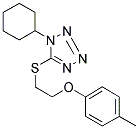 1-CYCLOHEXYL-5-([2-(4-METHYLPHENOXY)ETHYL]THIO)-1H-TETRAZOLE 结构式