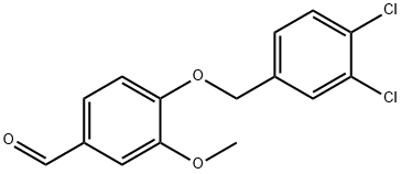 4-[(3,4-二氯苄基)氧基]-3-甲氧基苯甲醛 结构式