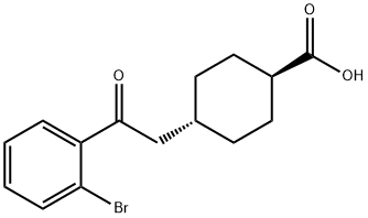 TRANS-4-[2-(2-溴苯基)-2-氧乙基]环己烷羧酸 结构式