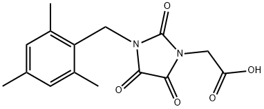 2-[3-(Mesitylmethyl)-2,4,5-trioxo-1-imidazolidinyl]acetic acid 结构式