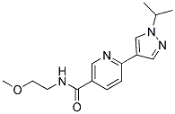 6-[1-(ISOPROPYL)-(1H)-PYRAZOL-4-YL]-N-(2-METHOXYETHYL)PYRIDINE-3-CARBOXAMIDE 结构式