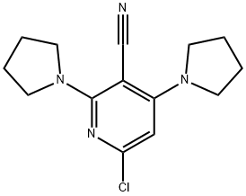 6-CHLORO-2,4-DI(1-PYRROLIDINYL)NICOTINONITRILE 结构式