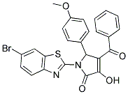 4-BENZOYL-1-(6-BROMO-1,3-BENZOTHIAZOL-2-YL)-3-HYDROXY-5-(4-METHOXYPHENYL)-1,5-DIHYDRO-2H-PYRROL-2-ONE 结构式